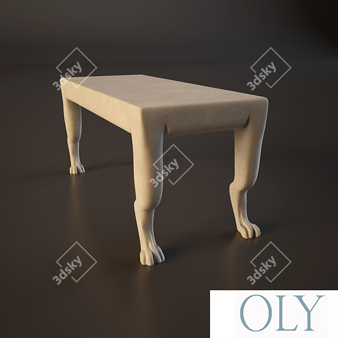 Arthur Bench Long - Oly: Sleek and Sturdy Seating 3D model image 1