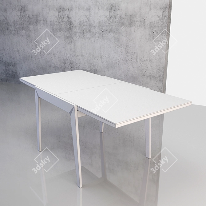 Elegant Glass Surface Dining Table 3D model image 2