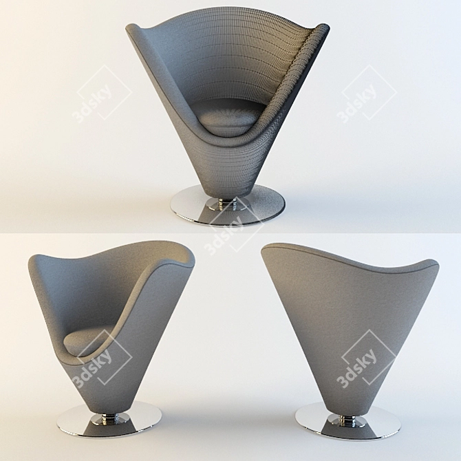 Elegant Elfe Relax Armchair 3D model image 1