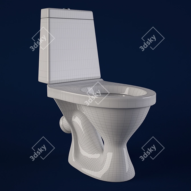 Santeri Prime: High-Poly Luxury Toilet 3D model image 3