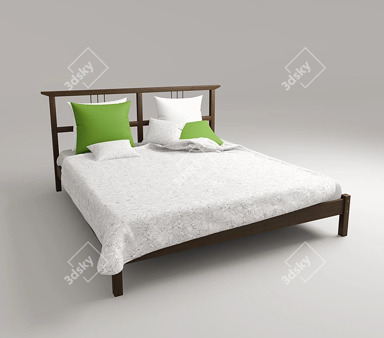 Elevate King-Size Bed 3D model image 1