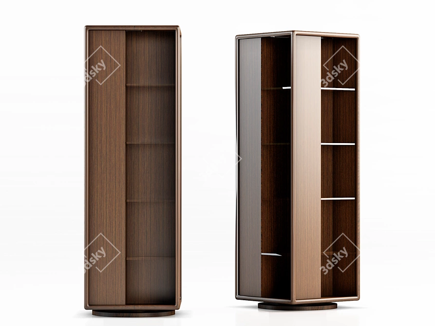 Elegant Rotating Bookshelf: Arturo Ceccotti 3D model image 1