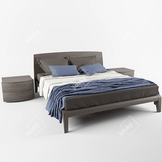 Cloe Bed: Sleek and Stylish Slumber 3D model image 2