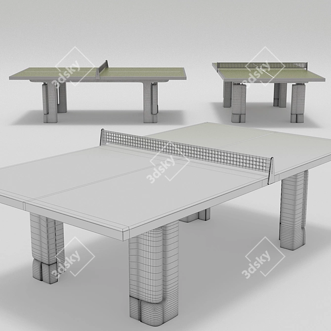 All-Weather Ping Pong Table 3D model image 2