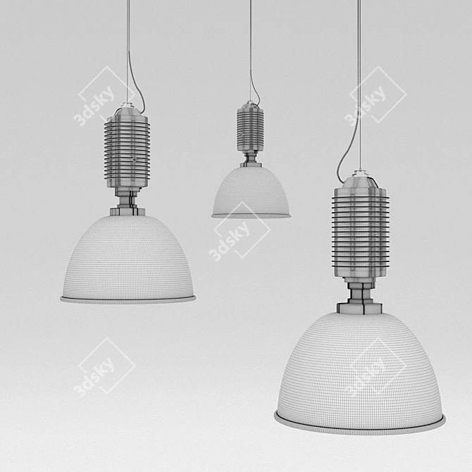 Rustic Industrial Lamp 3D model image 2