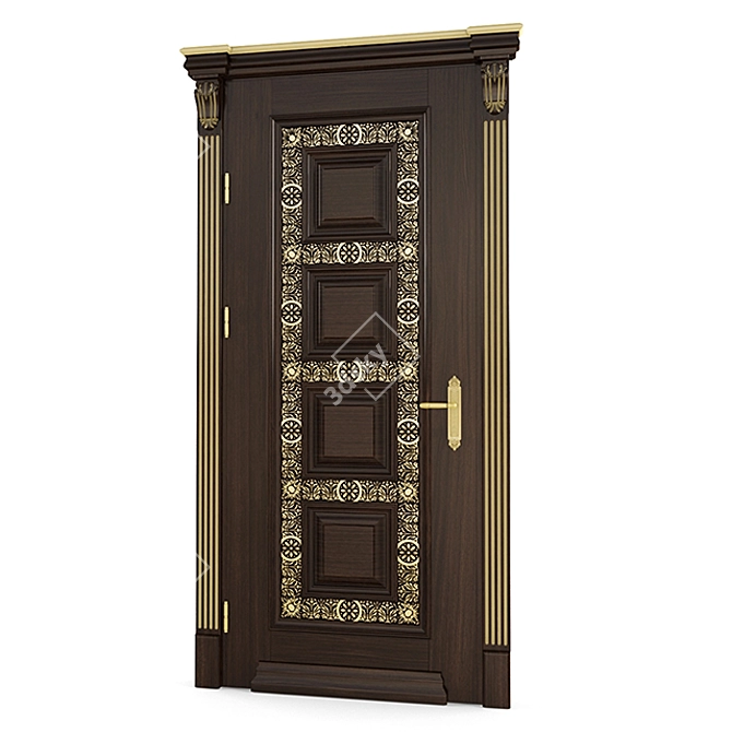 Gilded Desire: Luxury Door 3D model image 1