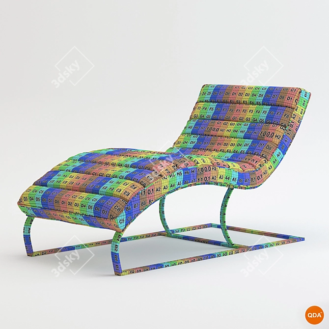 Stylish and Comfortable Chaise 3D model image 2