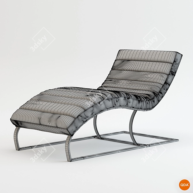 Stylish and Comfortable Chaise 3D model image 3