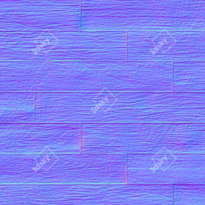 Dual-Texture Parquet Material 3D model image 2