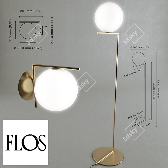 Sleek and Stylish IC Light 3D model image 2