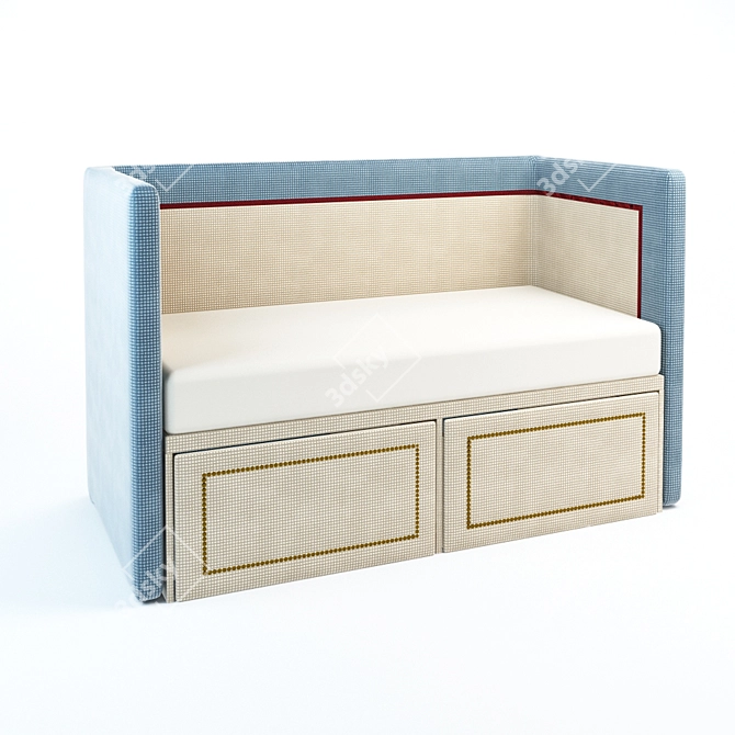 Kids' Sofa Bed with Storage 3D model image 1