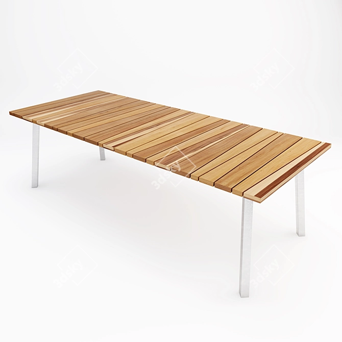 Modern Outdoor Dining Table 3D model image 1