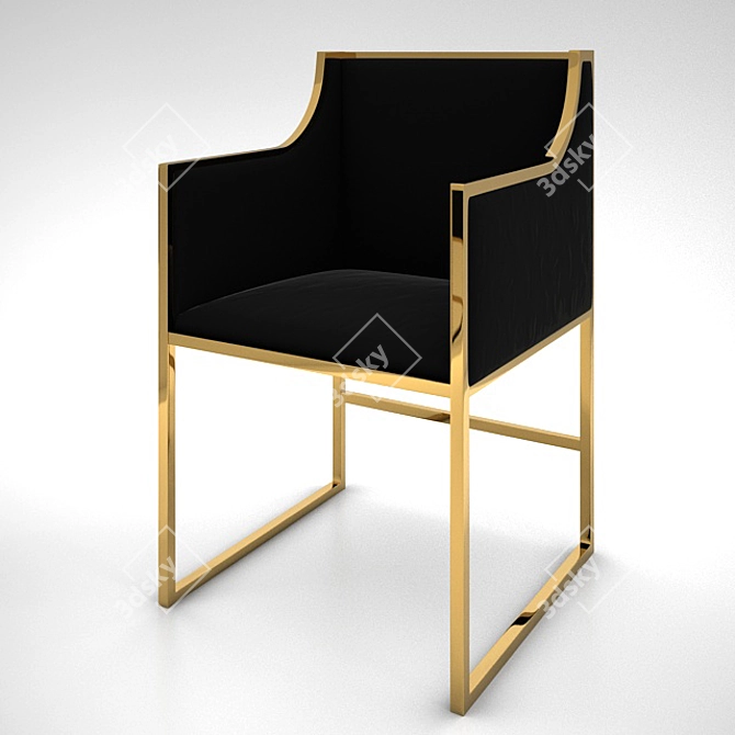 Anastacia Hollywood Regency Chair 3D model image 1