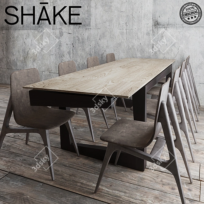  Twist & Hio: Expandable Table & Chair Set 3D model image 1