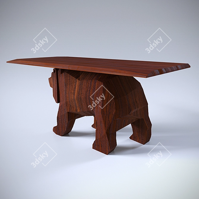 Bear-shaped Coffee Table by Napalm: Unique Design, Russian Craftsmanship 3D model image 2