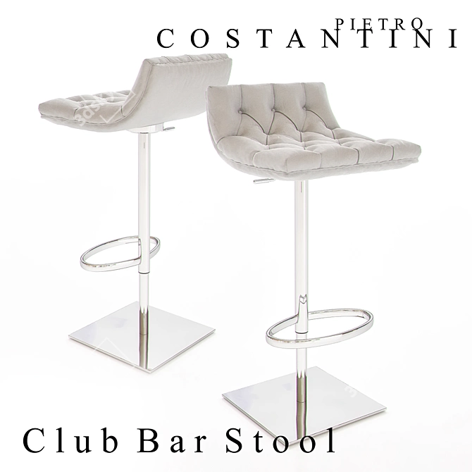 Sophisticated Constantini Pietro Club Bar Stool 3D model image 1