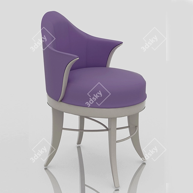 Sleek Bedroom Chair 3D model image 1