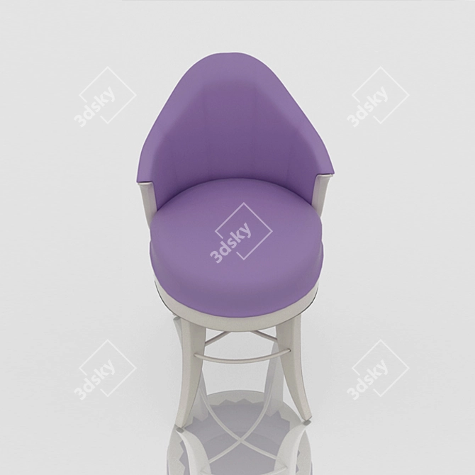 Sleek Bedroom Chair 3D model image 2