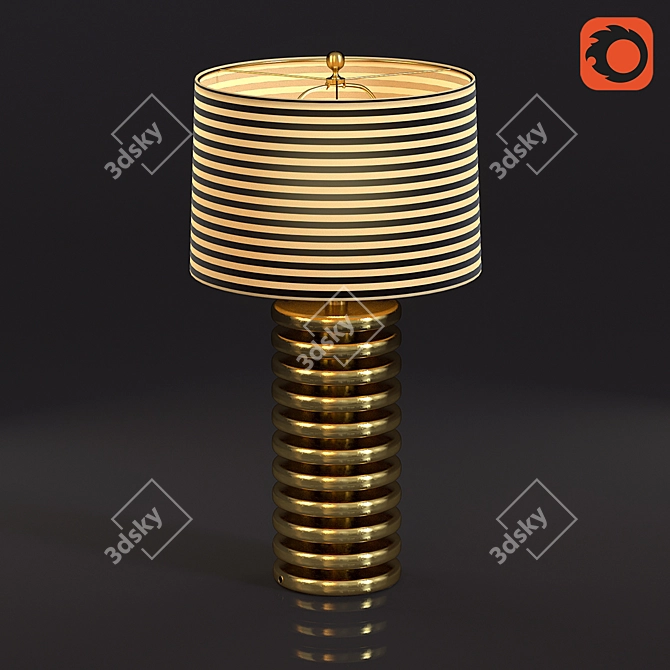 Brass Glow Table Lamp 3D model image 1