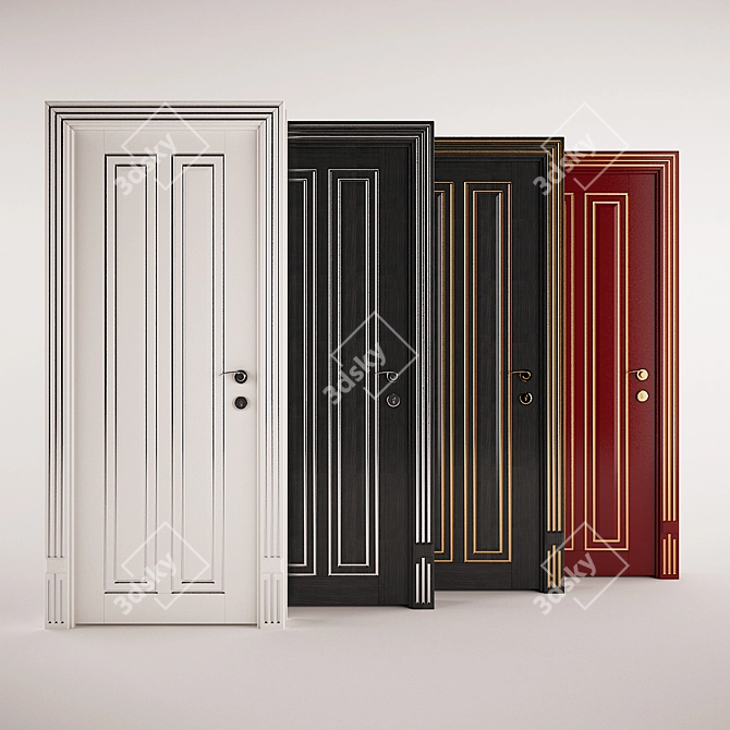 Modern Style Doors 3D model image 1