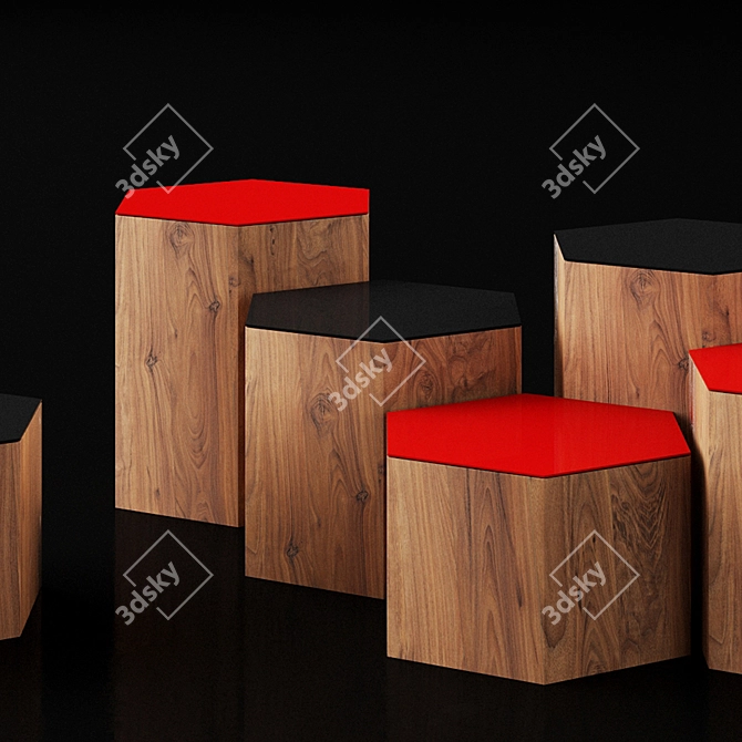 Liana Lamp and Centre Tables: Aqua Creations & Modloft 3D model image 3