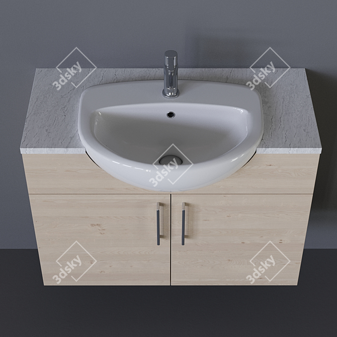 Modern Style Roca-Victoria Sink 3D model image 2