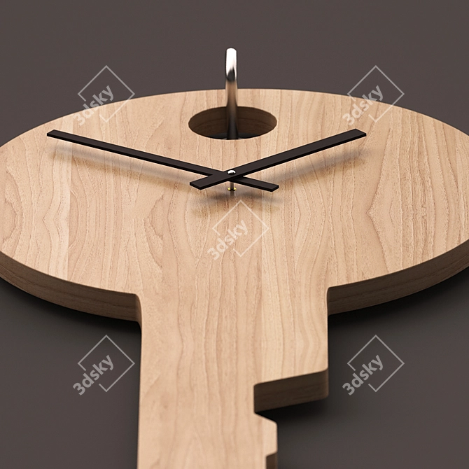 Title: Key Wall Clock (25x4x60) 3D model image 2