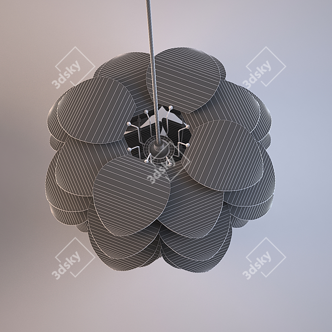 Elegant Petal Chandelier 3D model image 3