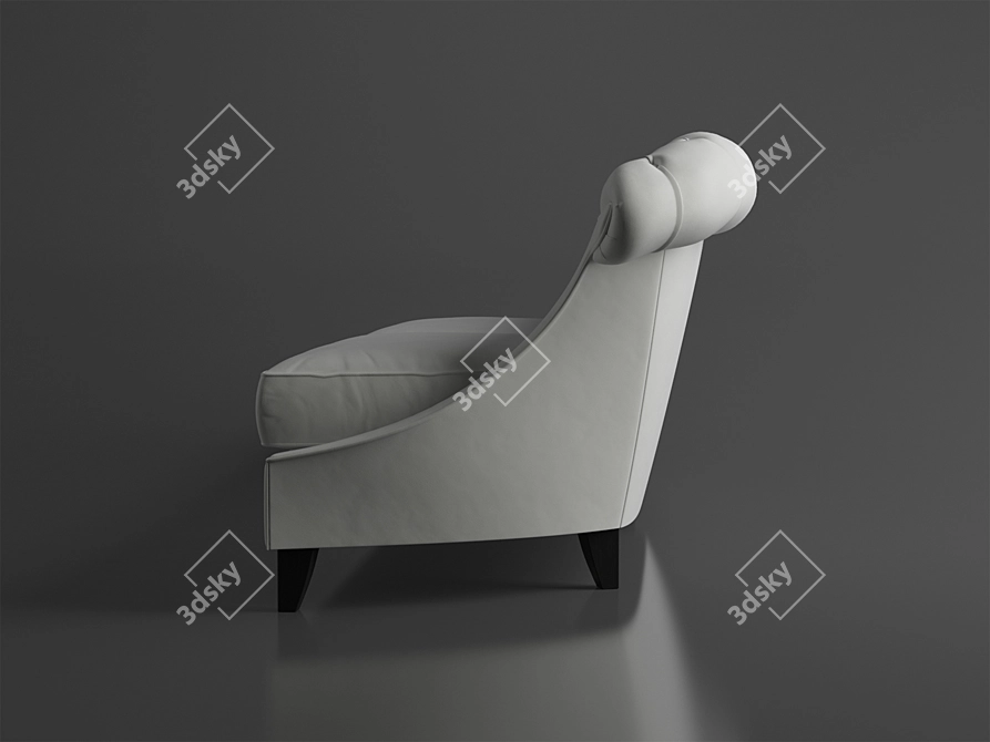 Classic Leather Sofa: Angelo Cappellini Magda 3D model image 3