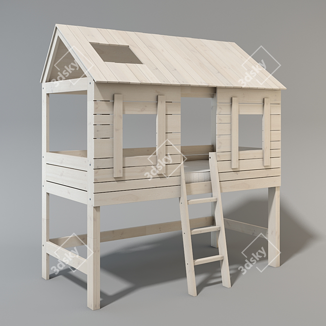Child House Beds: Fun and Cozy Cots 3D model image 2