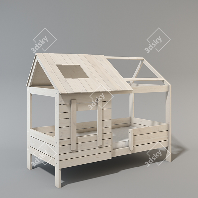 Child House Beds: Fun and Cozy Cots 3D model image 3