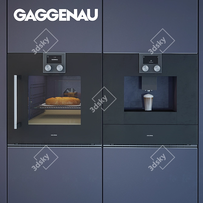 Title: Gaggenau Oven & Coffee Maker 3D model image 1