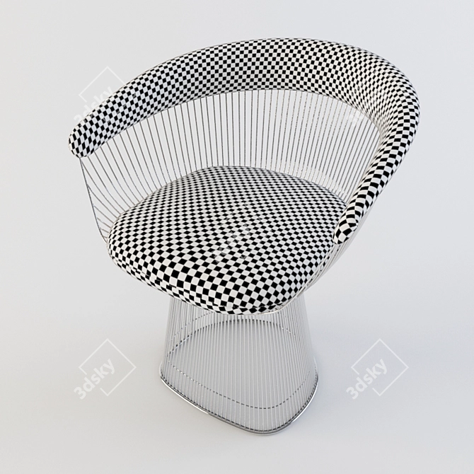 Platner Side Chair: Iconic Design 3D model image 2