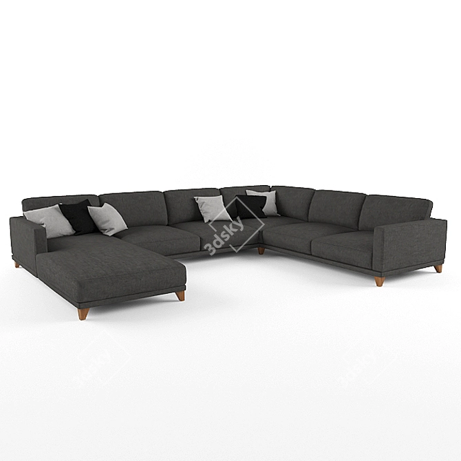 Comfy Lounge Sofa 3D model image 2