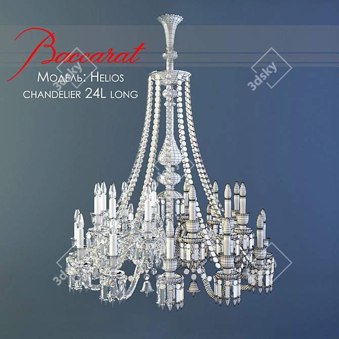 Baccarat Helios 24L Crystal Chandelier 3D model image 1