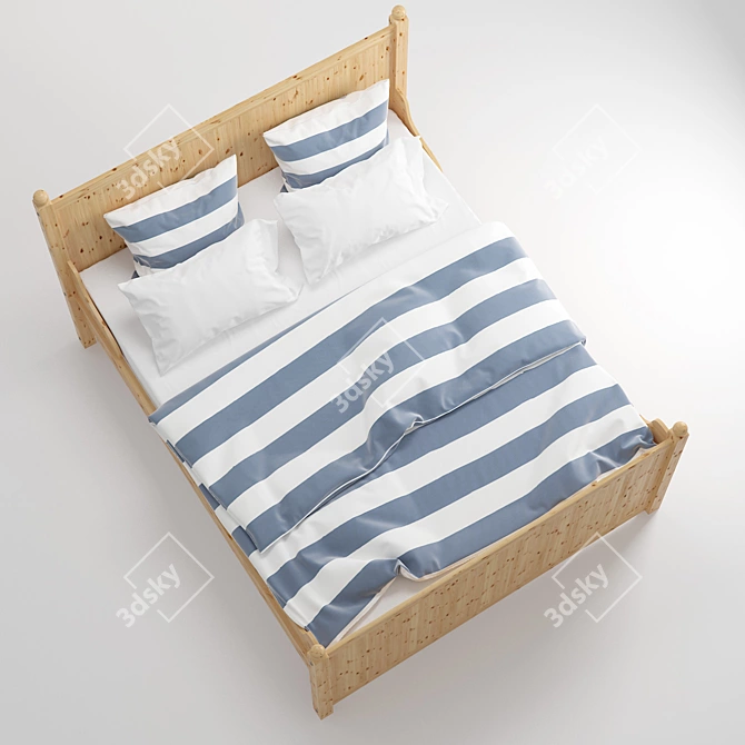 Gurdal Bed: Comfortable and Versatile 3D model image 3