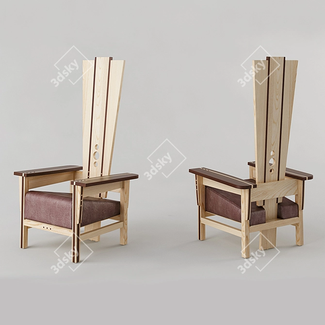 Elegant Merlin Chair: Comfort Redefined 3D model image 1