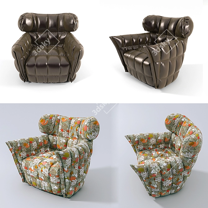 MIKI MAX Armchair - Modern Design 3D model image 3