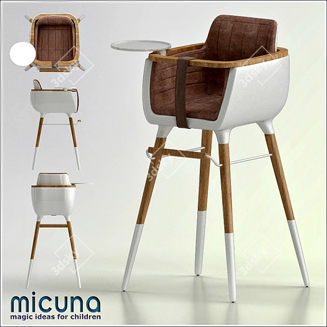 Stylish MICUNA Ovo High Chair 3D model image 1