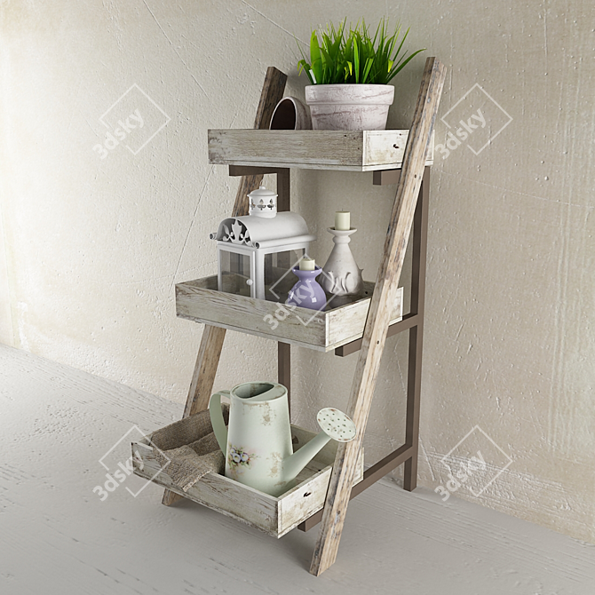 Charming Provence Shelving 3D model image 1