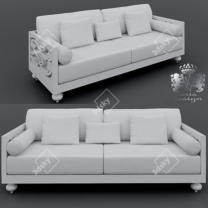 Delphin Sofa: Comfort and Elegance for Your Home 3D model image 1