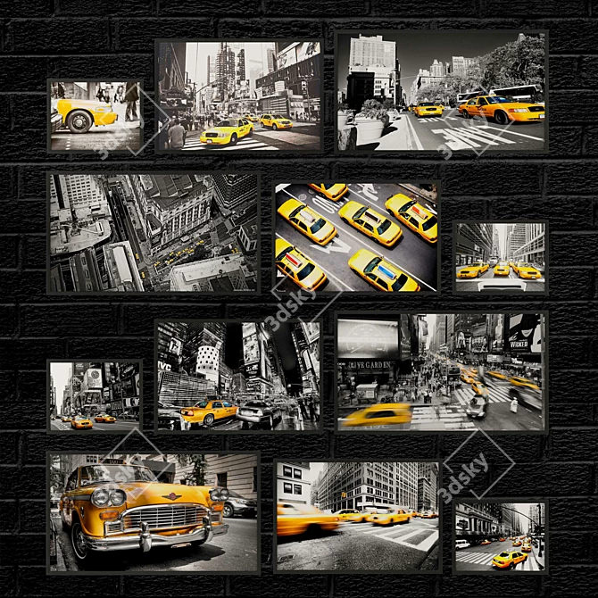 NY Taxi Collection: Stunning Photos 3D model image 1