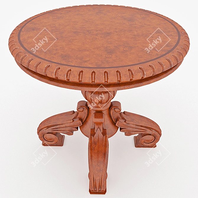 Classic Round Coffee Table 3D model image 2
