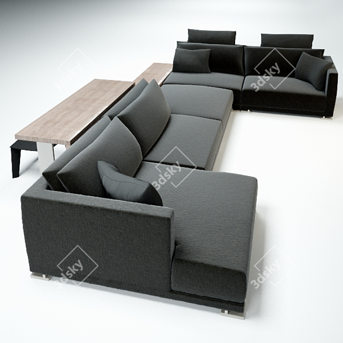 Poliform Bristol 04: Elegant and Versatile Furniture 3D model image 2