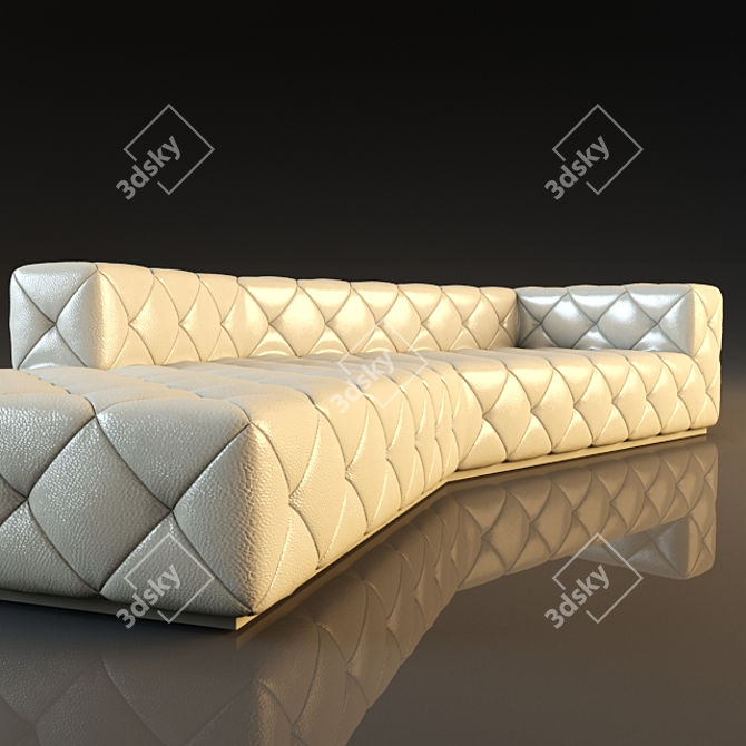 Custom-made Capitone Sofa: Stylish and Versatile 3D model image 1