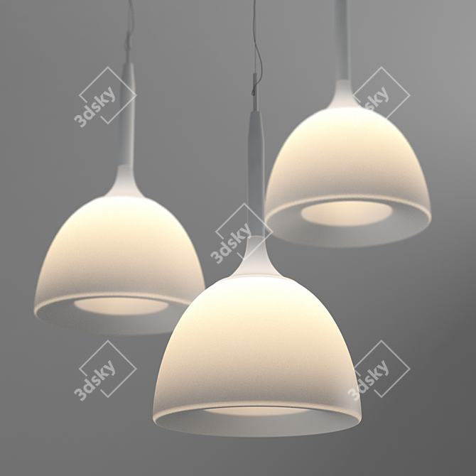 Elegant Castore Calice Pendant Light 3D model image 1