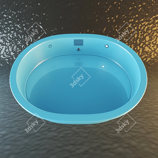 Composite Pool: 3000x2400 Size, with Additional Accessories 3D model image 1