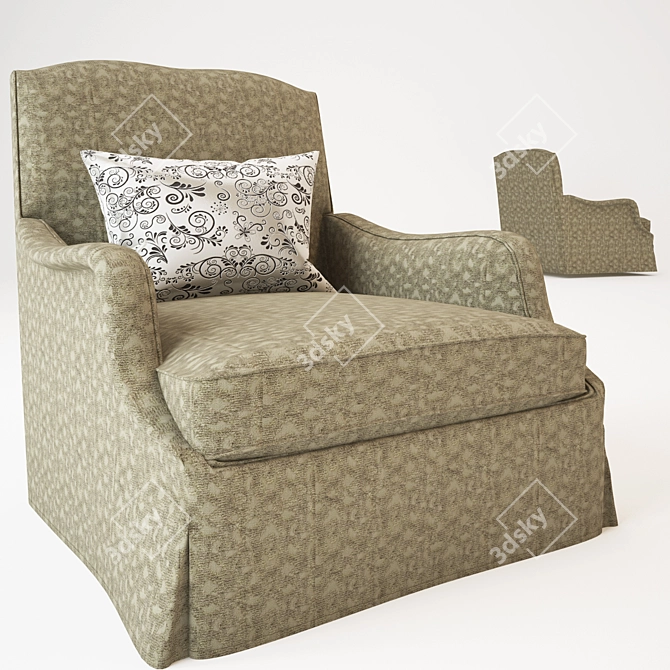 Austin Club Chair: Modern Elegance for Any Space 3D model image 1