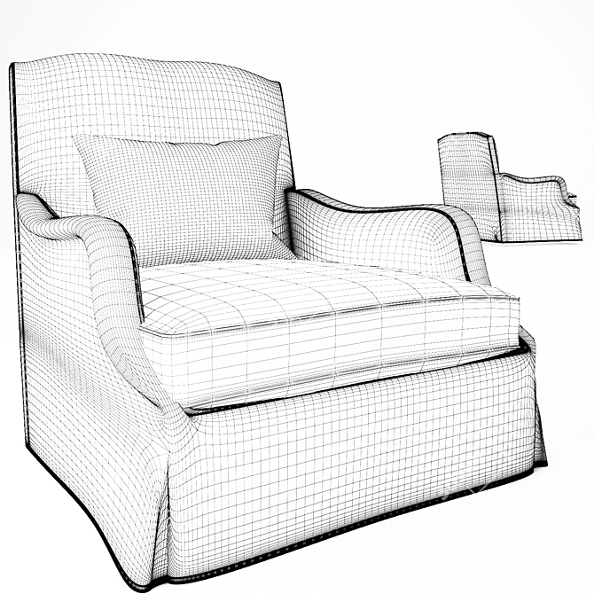 Austin Club Chair: Modern Elegance for Any Space 3D model image 2