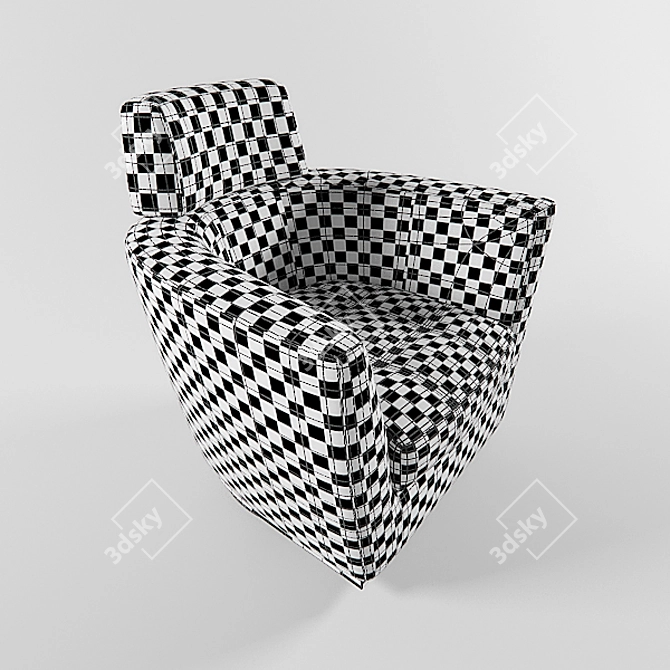 Elegant 8 Marta Chair with CLASSICO D.O.C. and Rapsodia Fabric Options 3D model image 3